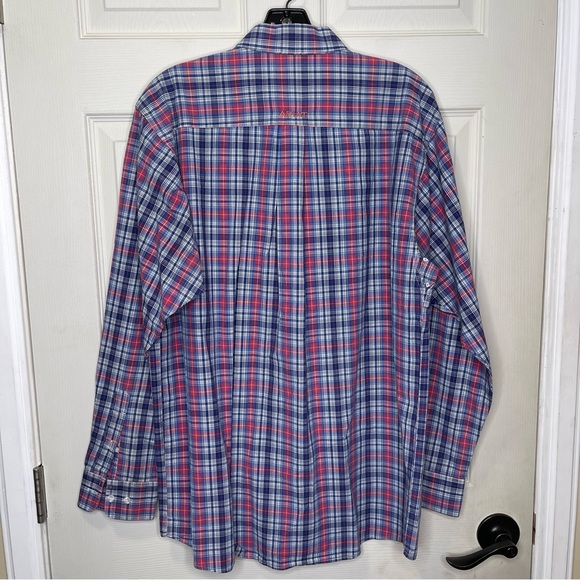 Ariat Pro Series Blue Red Plaid Long Sleeve Button Shirt Mens Sz M Medium - Picture 6 of 7